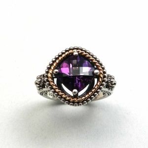 Natural Amethyst Ring 925 Sterling Silver